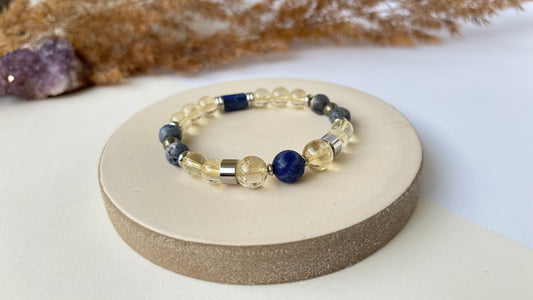 Auringon Suunta (Sitriini, Lapis lazuli, Sininen koralli, Pyriitti)