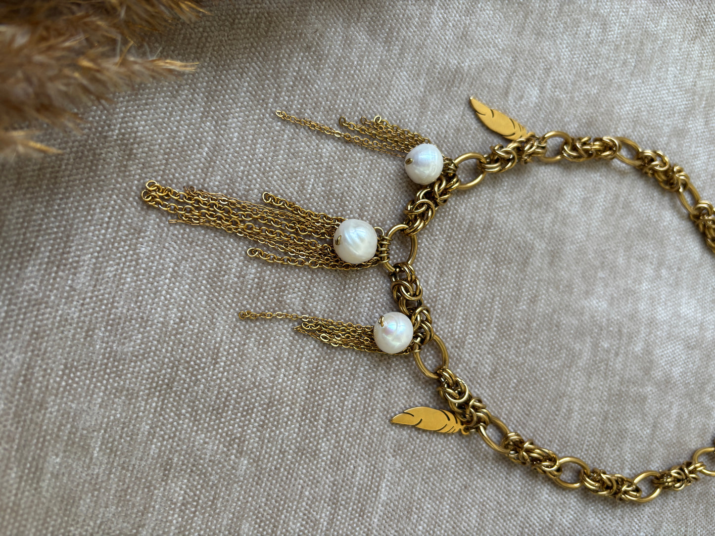 Kullanvärinen Helmi-Ketju